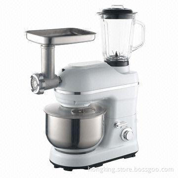 Stand Mixer with Meat Grinder and Blender, 400W DC Motor and 5L Capacity Stainless Steel Bowl